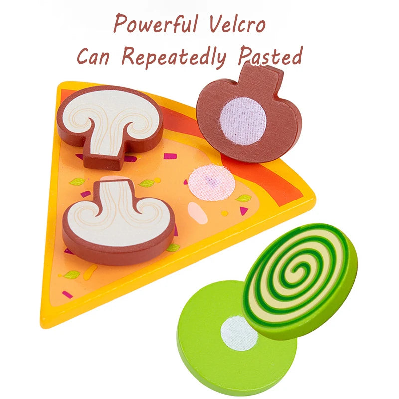 Wooden children's donuts puzzle puzzle toys pizza cookies set puzzle toys