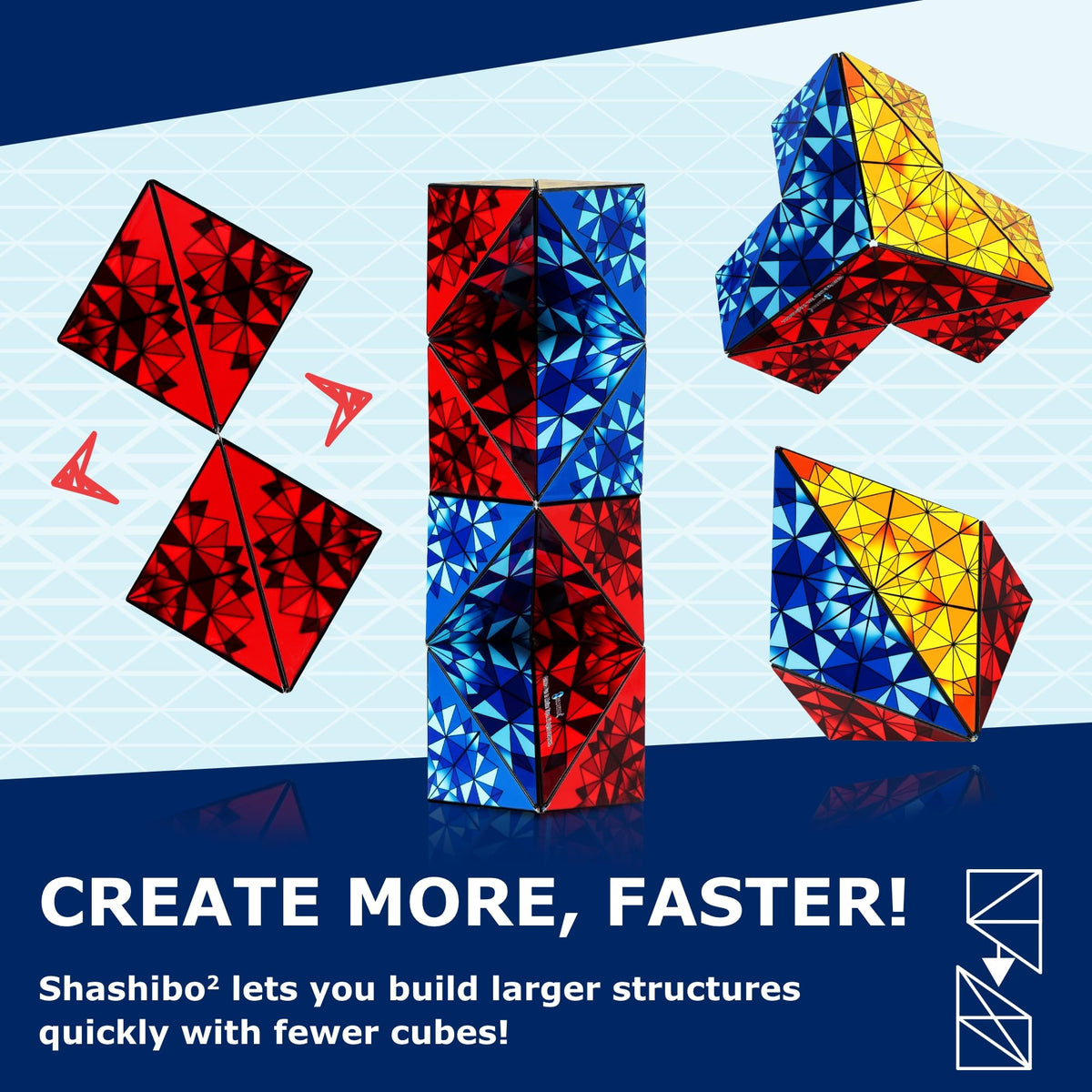 Shashibo DODECA Magnetic Puzzle Cube, Stress Relief Fidget Toy