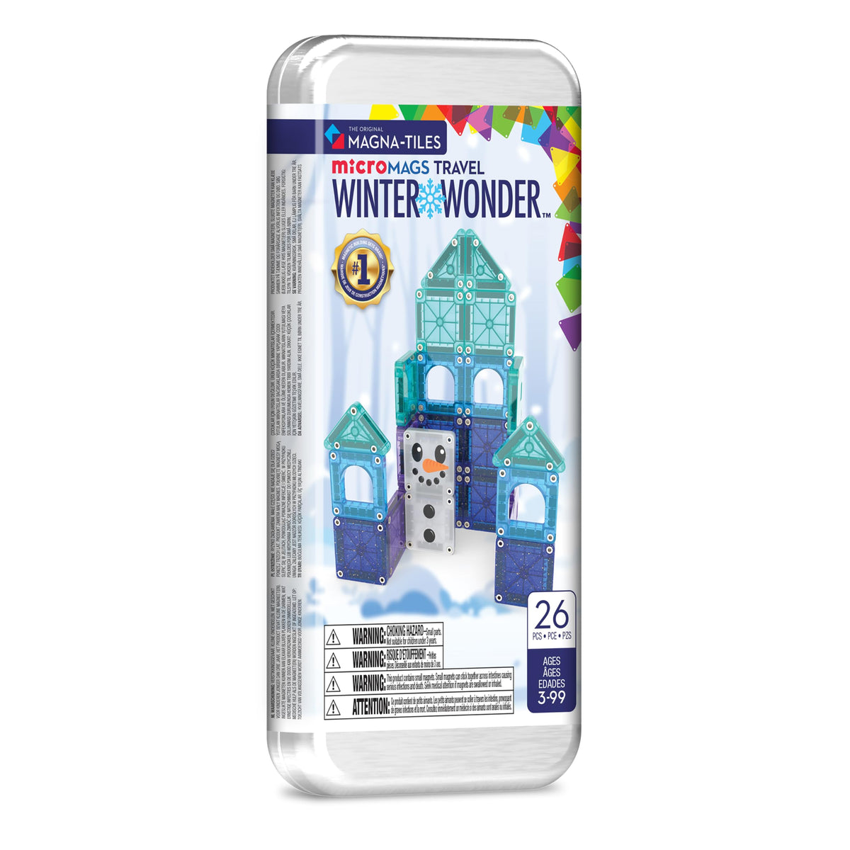 MAGNA-TILES microMAGS 24-Piece Spooky Travel Set, The Original Magnetic Building Brand