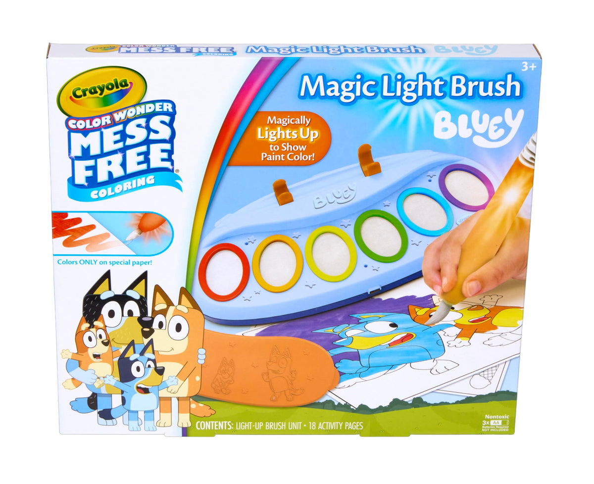Crayola Ms Rachel Color Wonder Magic Light Brush, Mess Free Coloring Toy 3+