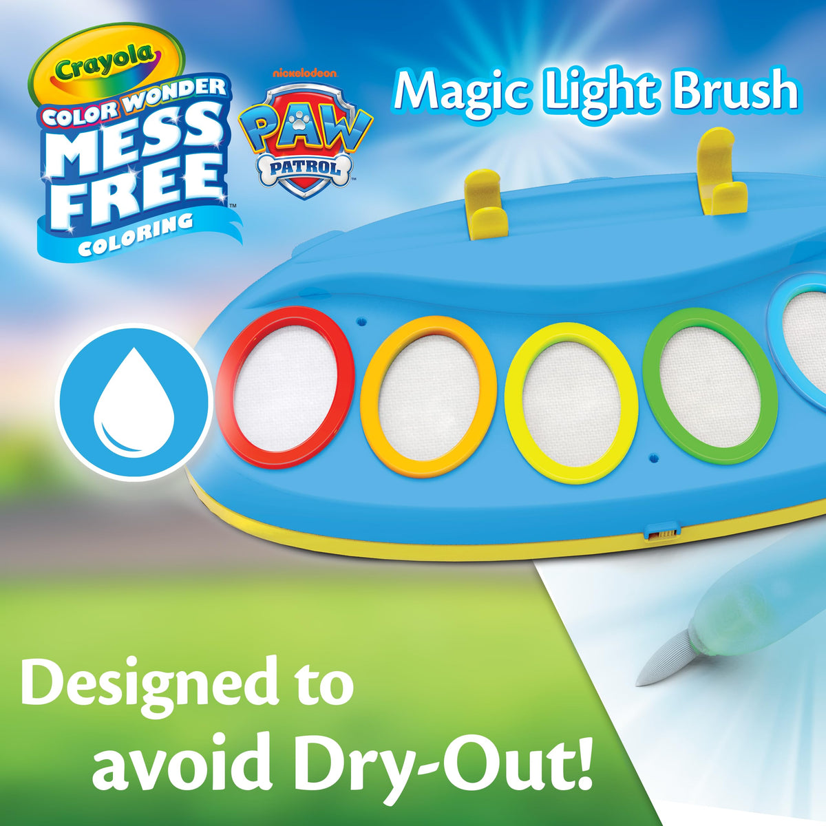 Crayola Ms Rachel Color Wonder Magic Light Brush, Mess Free Coloring Toy 3+