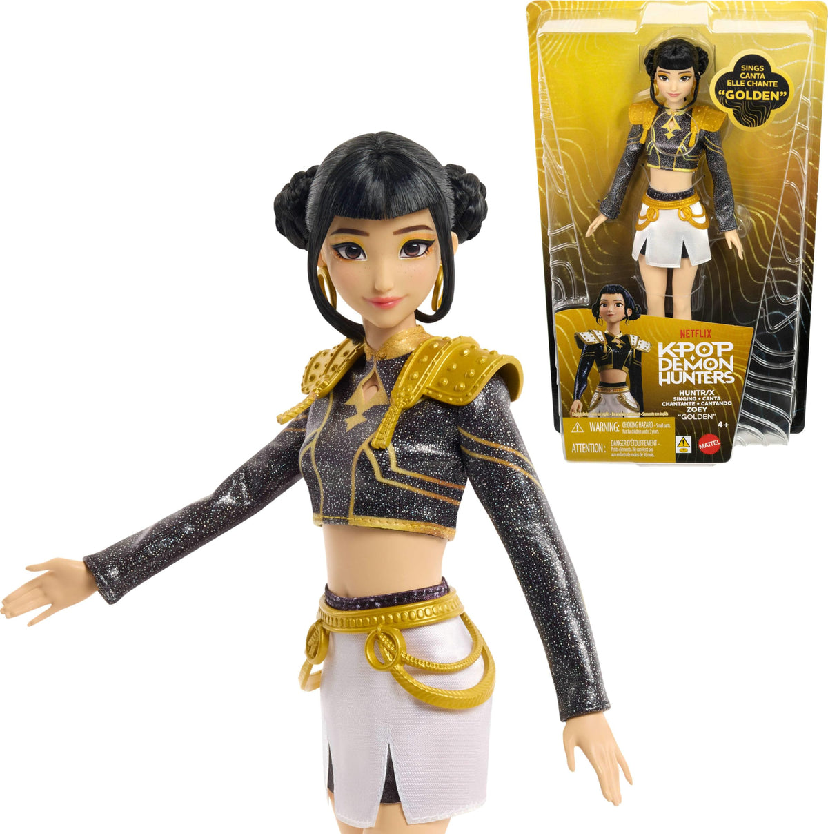 Mattel Kpop Demon Hunters HUNTR/X Mira “Golden” Singing Doll