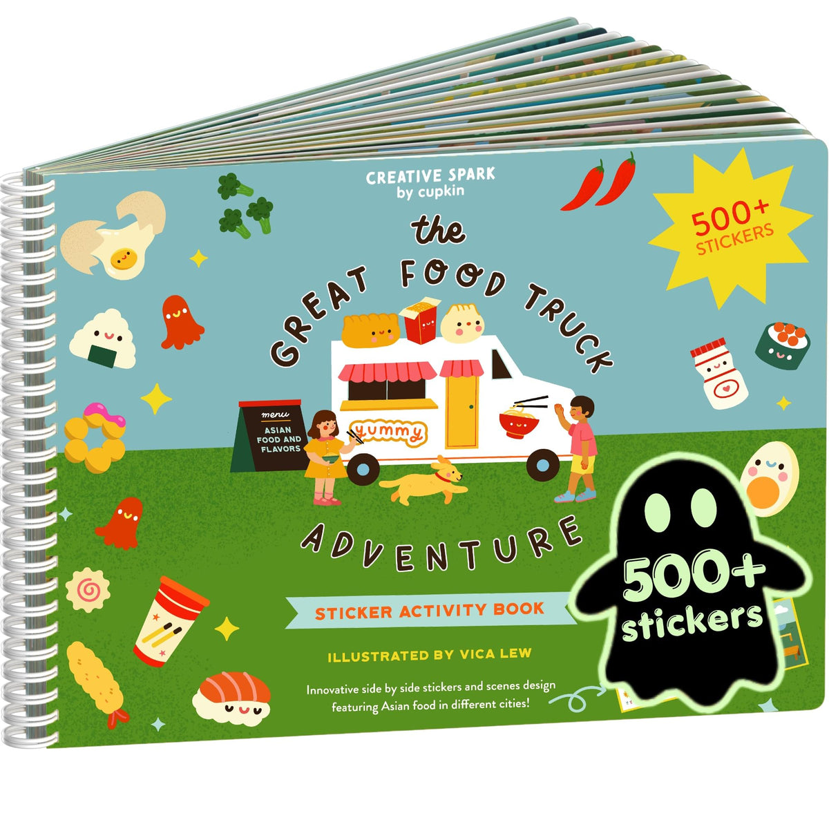Cupkin Spooky Village Halloween Coloring & Sticker Book | 300+ Stickers