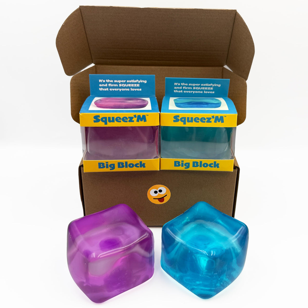 Original BigBlok Premium Stress Cube 2 Pack, Squishy Fidget Toy, Adults
