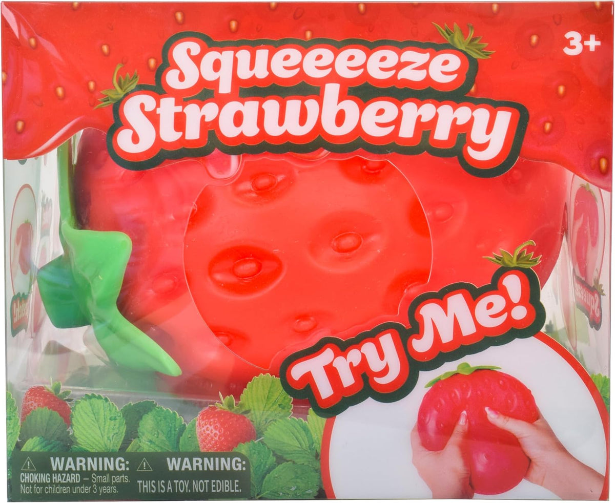 Sunny Days Entertainment Strawberry Squishy - Jumbo Stress Ball - Ages 3+
