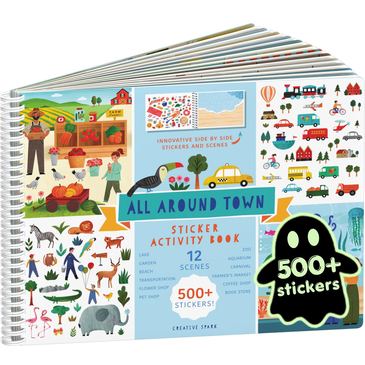 Cupkin Spooky Village Halloween Coloring & Sticker Book | 300+ Stickers