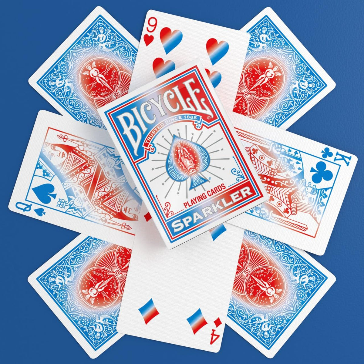 Bicycle Rider Back Playing Cards 12 Pack Poker Size Red Blue Bulk Set
