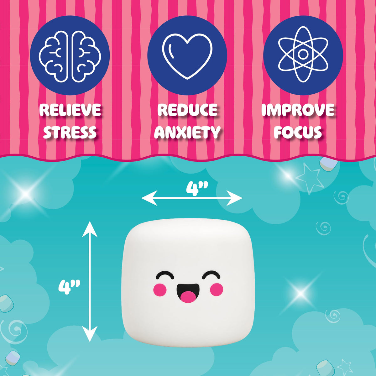 Squeeze Please Scented Marshmallow Stress Relief Sensory Fidget Squishy Toy