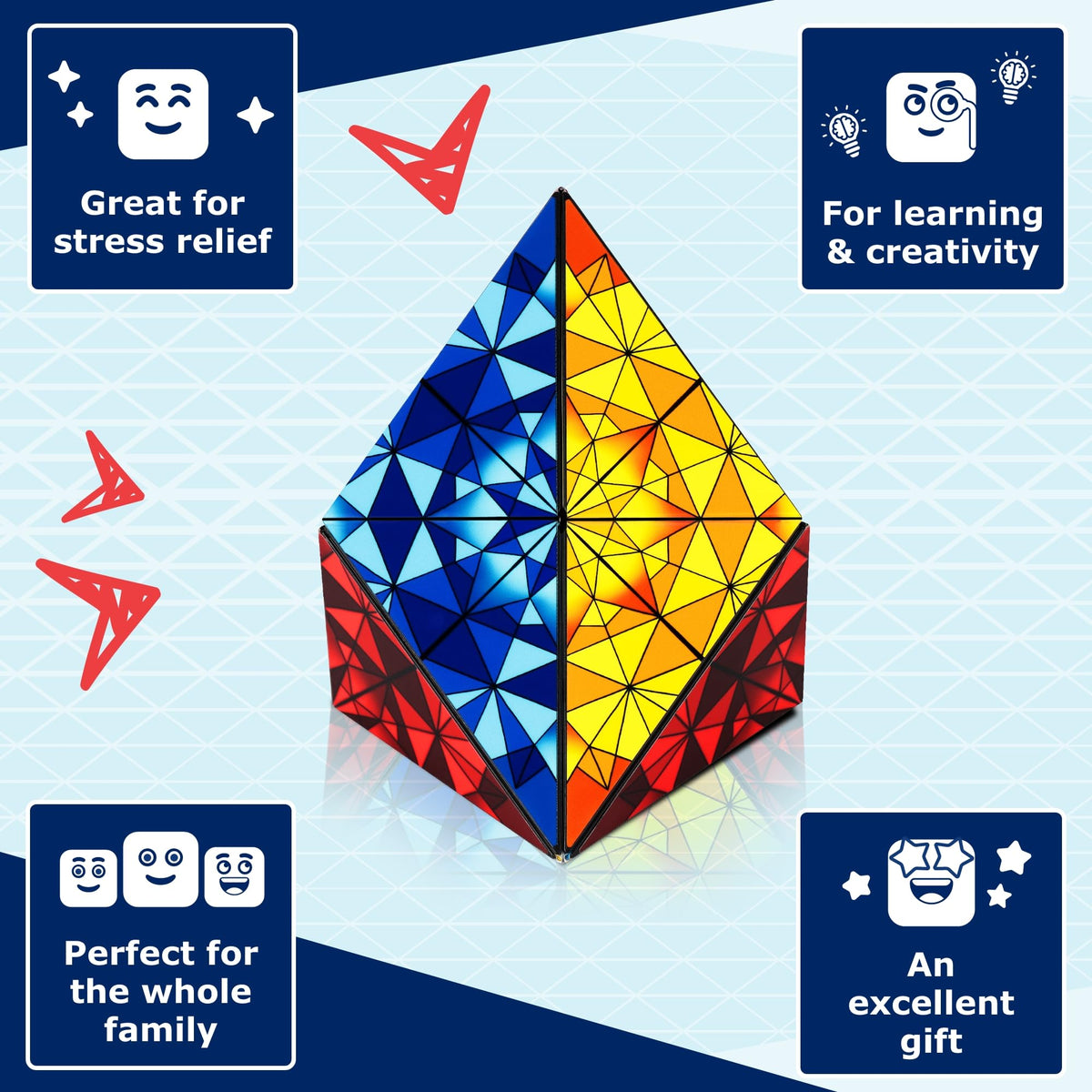 Shashibo DODECA Magnetic Puzzle Cube, Stress Relief Fidget Toy
