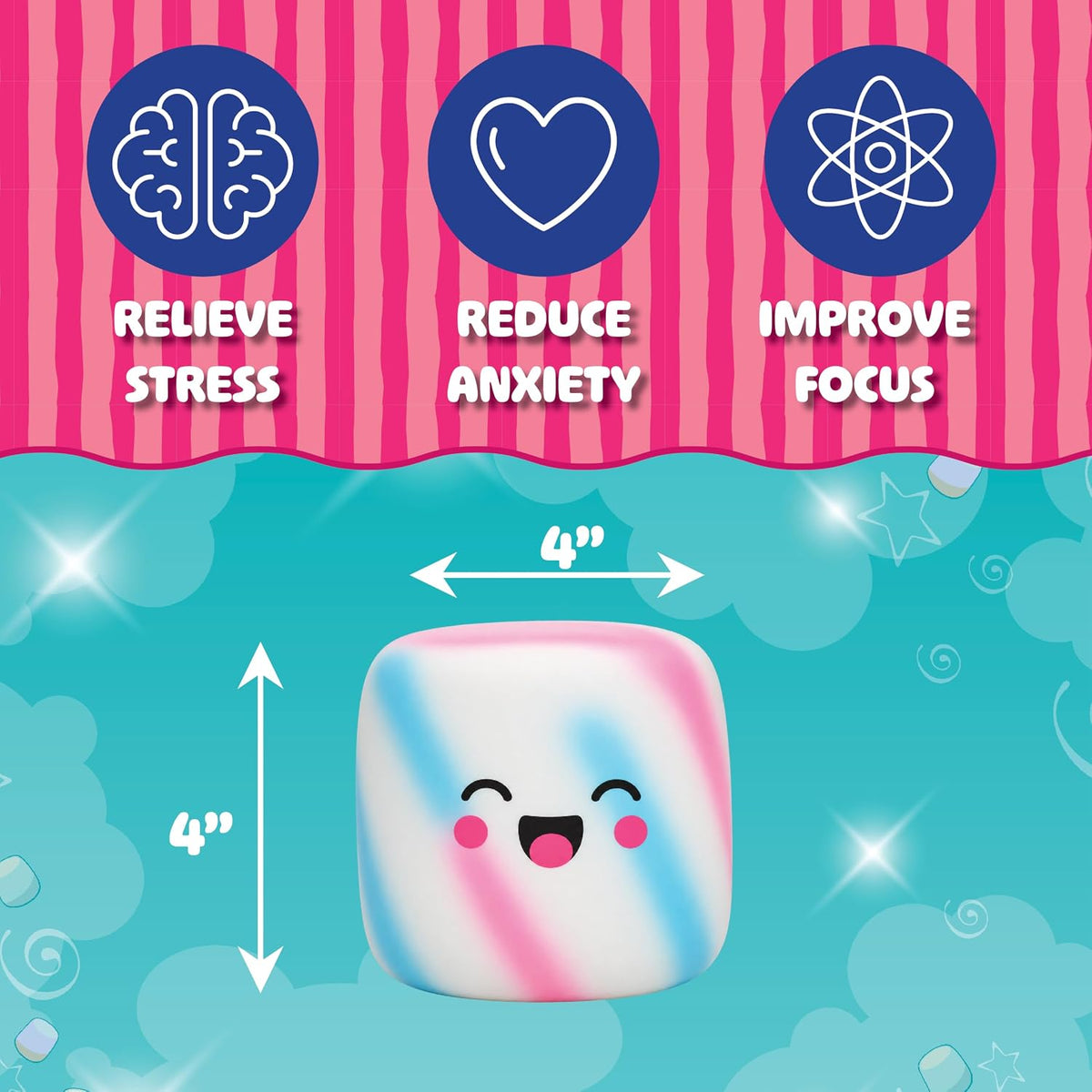 Squeeze Please Scented Marshmallow Stress Relief Sensory Fidget Squishy Toy