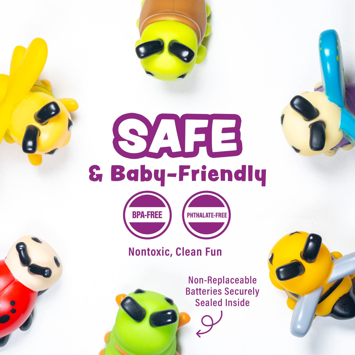 Tub Works® Ocean Rescue™ Vehicles Light Up Bath Toys, 6 Pack | Water-Activated Light Up Toys Flash & Change Color | Easy-Grip Baby & Toddler Bath Toys | Sensory Toys with Bath Lights for Kids Bath