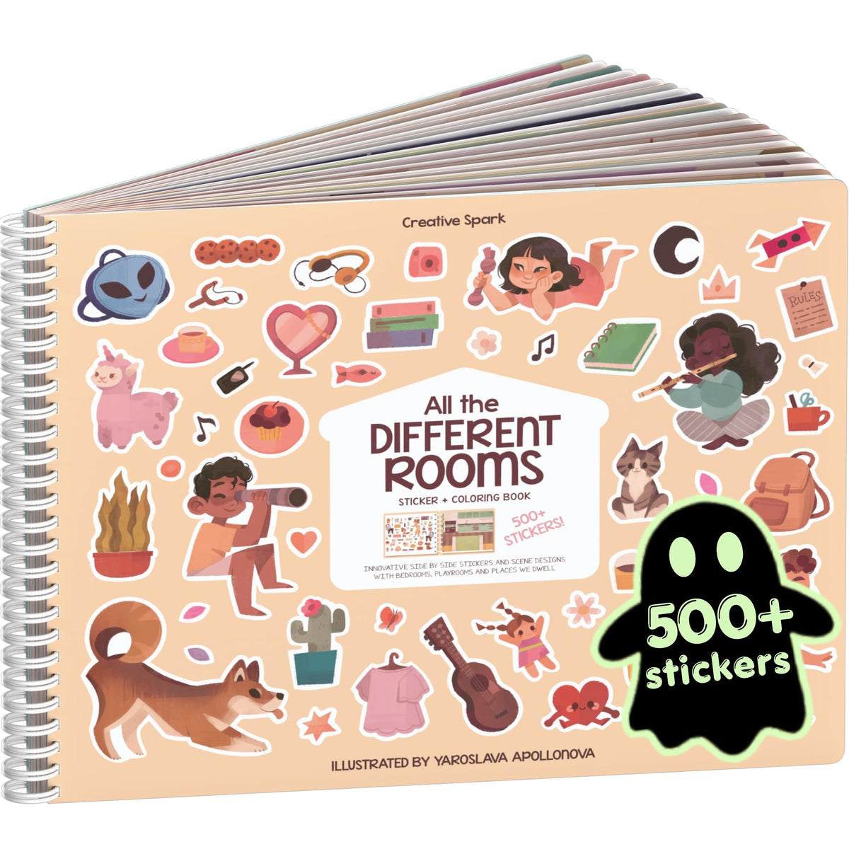 Cupkin Spooky Village Halloween Coloring & Sticker Book | 300+ Stickers