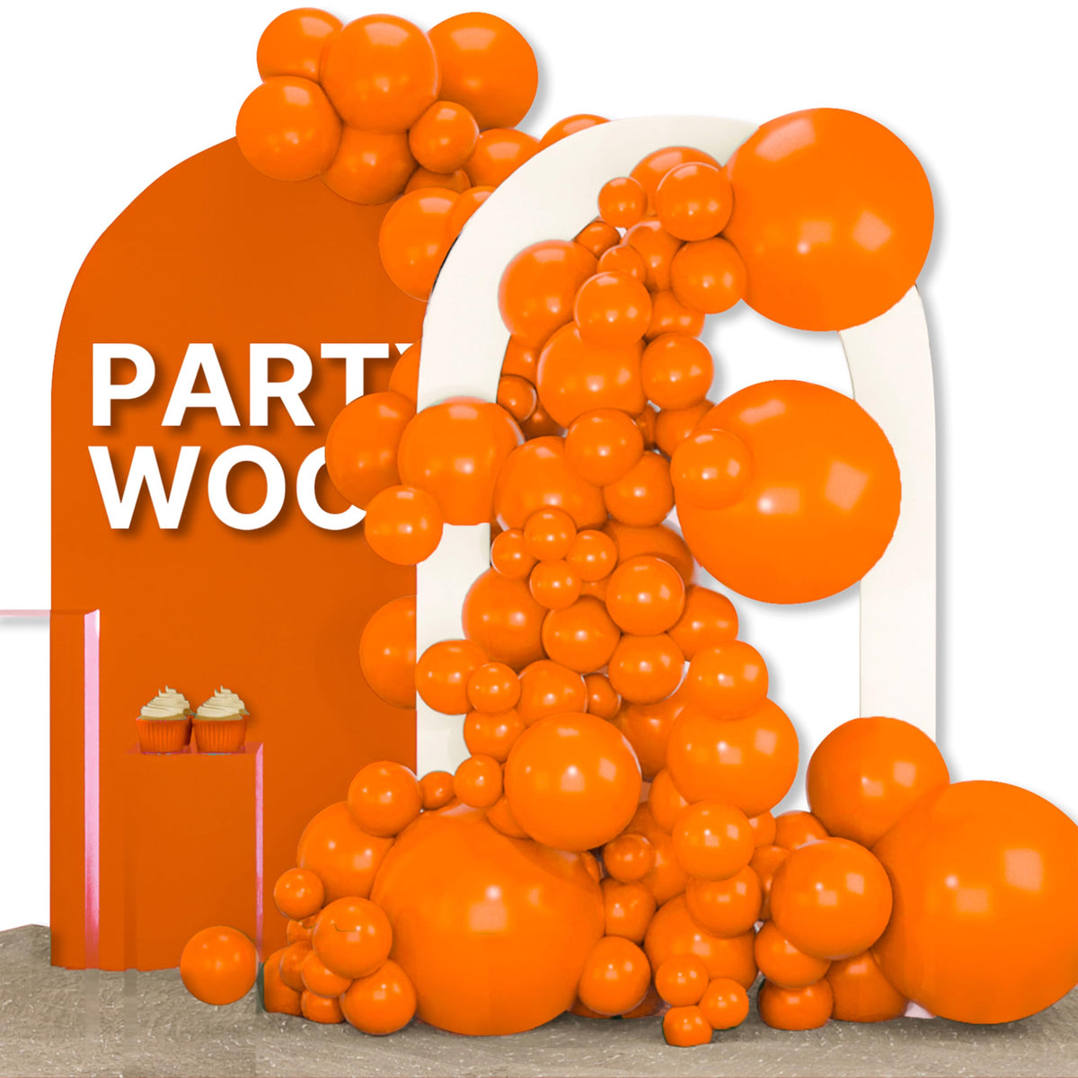 PartyWoo White Balloons 155pcs Matte White Latex Balloons Different Sizes