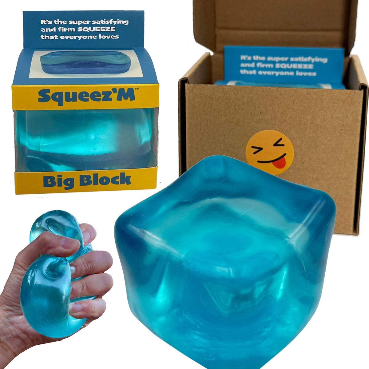 Original BigBlok Premium Stress Cube 2 Pack, Squishy Fidget Toy, Adults