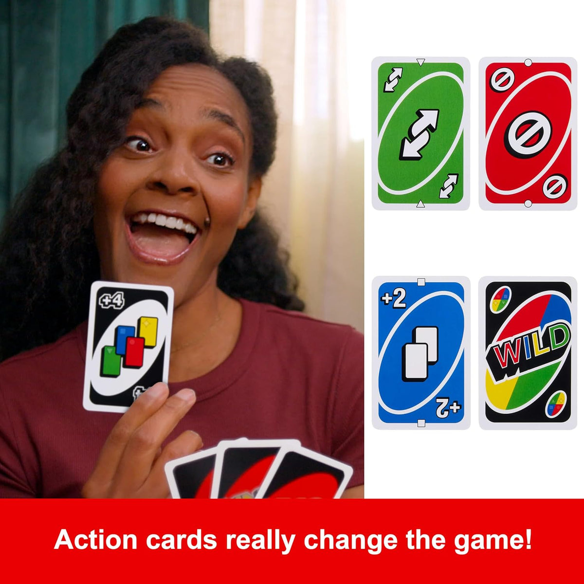 Mattel Games UNO Card Game, Ages 7+, 2-10 Players