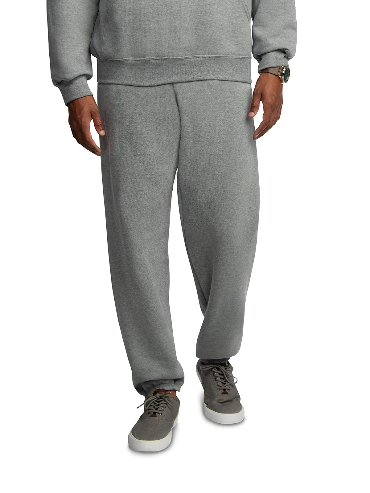 Fruit of the Loom Eversoft Fleece Elastic Bottom Sweatpants with Pockets, Relaxed Fit, Moisture Wicking, Breathable