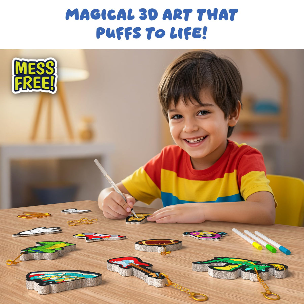 Skillmatics Aqua Puffs Unicorns, Art & Craft Gift for Kids, Paint by Number