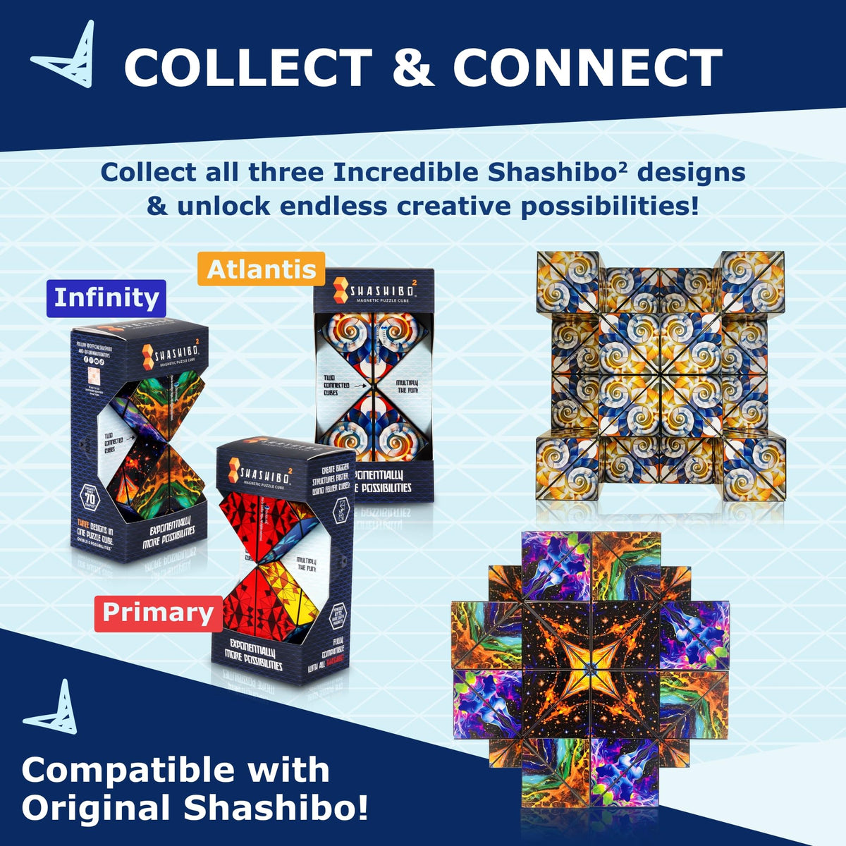 Shashibo DODECA Magnetic Puzzle Cube, Stress Relief Fidget Toy