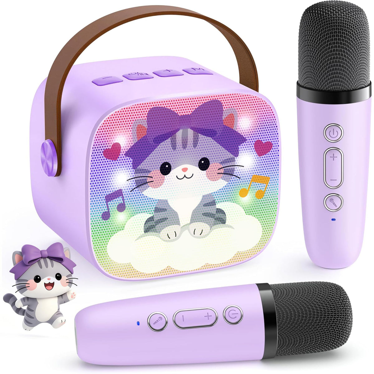 YLL Karaoke Machine for Kids, Birthday Gifts for Girls 3 4 5 6 7+Years Old