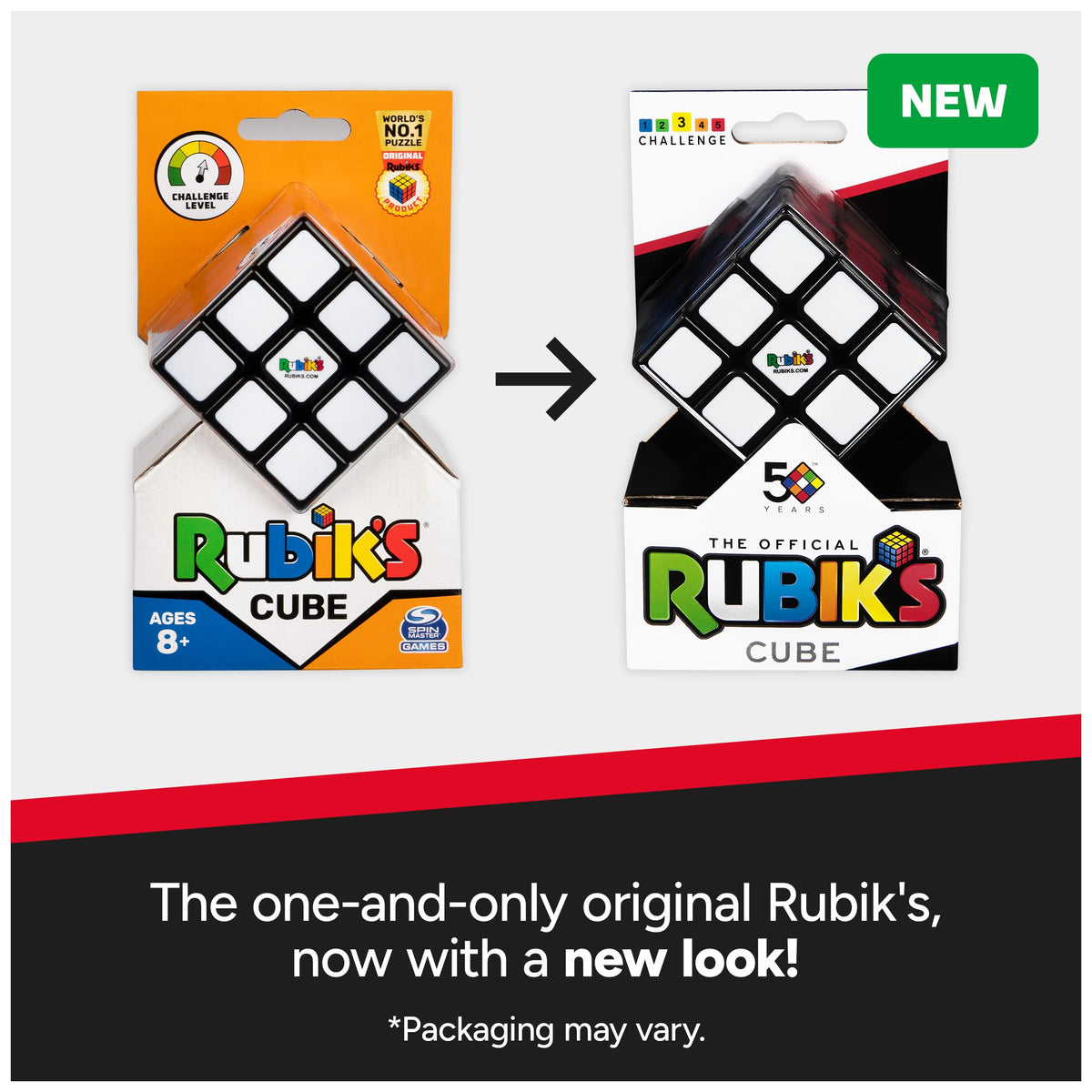 Rubik's Cube The Original 3x3 Puzzle Cube & Brain Teaser Fidget Toy