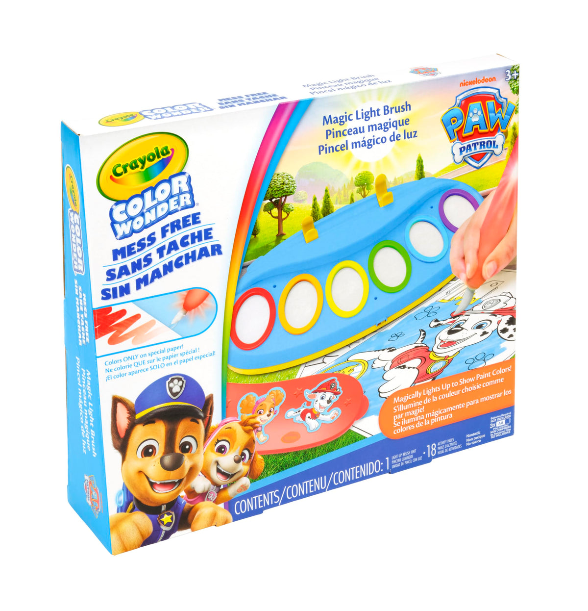 Crayola Ms Rachel Color Wonder Magic Light Brush, Mess Free Coloring Toy 3+