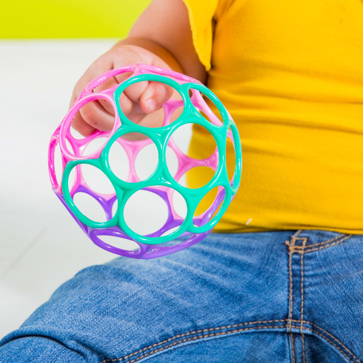 Bright Starts Oball Grippin' Goals Rattle Soccer Ball - Black & White, Easy-Grasp Toy for Newborn and Up