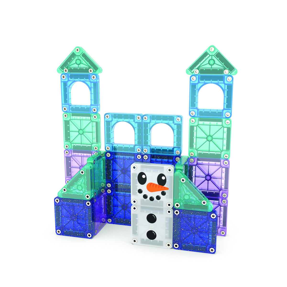 MAGNA-TILES microMAGS 24-Piece Spooky Travel Set, The Original Magnetic Building Brand
