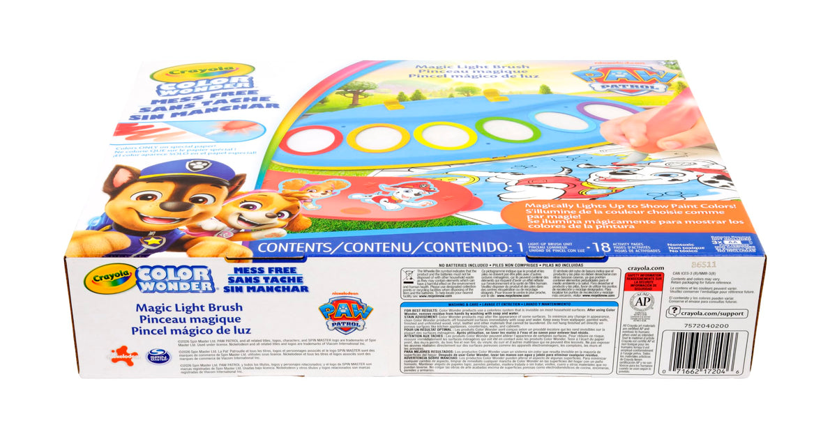 Crayola Ms Rachel Color Wonder Magic Light Brush, Mess Free Coloring Toy 3+