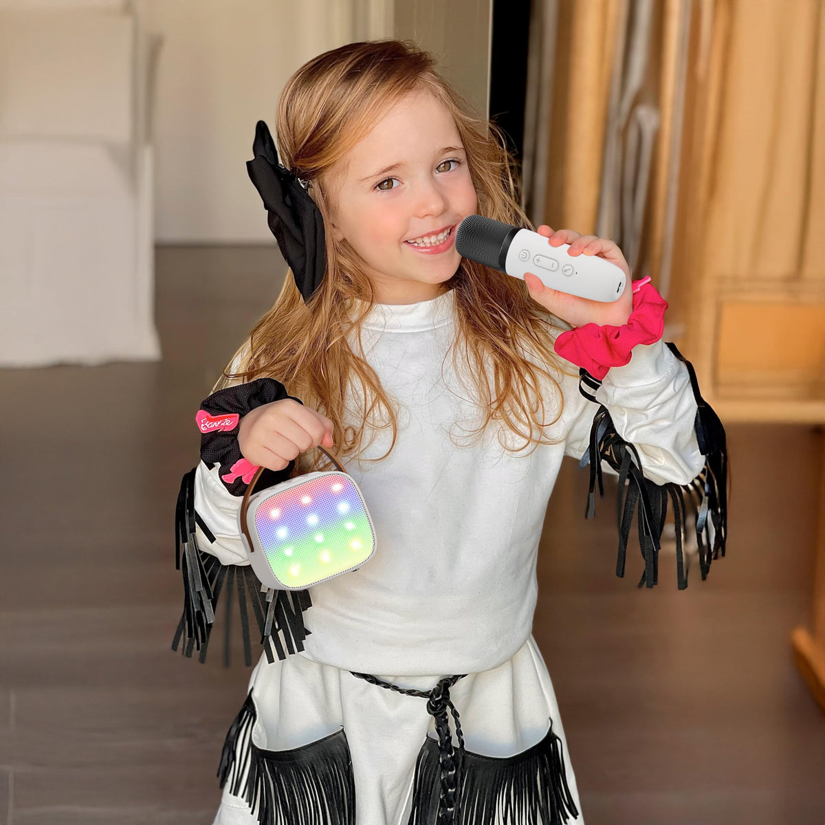 YLL Karaoke Machine for Kids, Birthday Gifts for Girls 3 4 5 6 7+Years Old