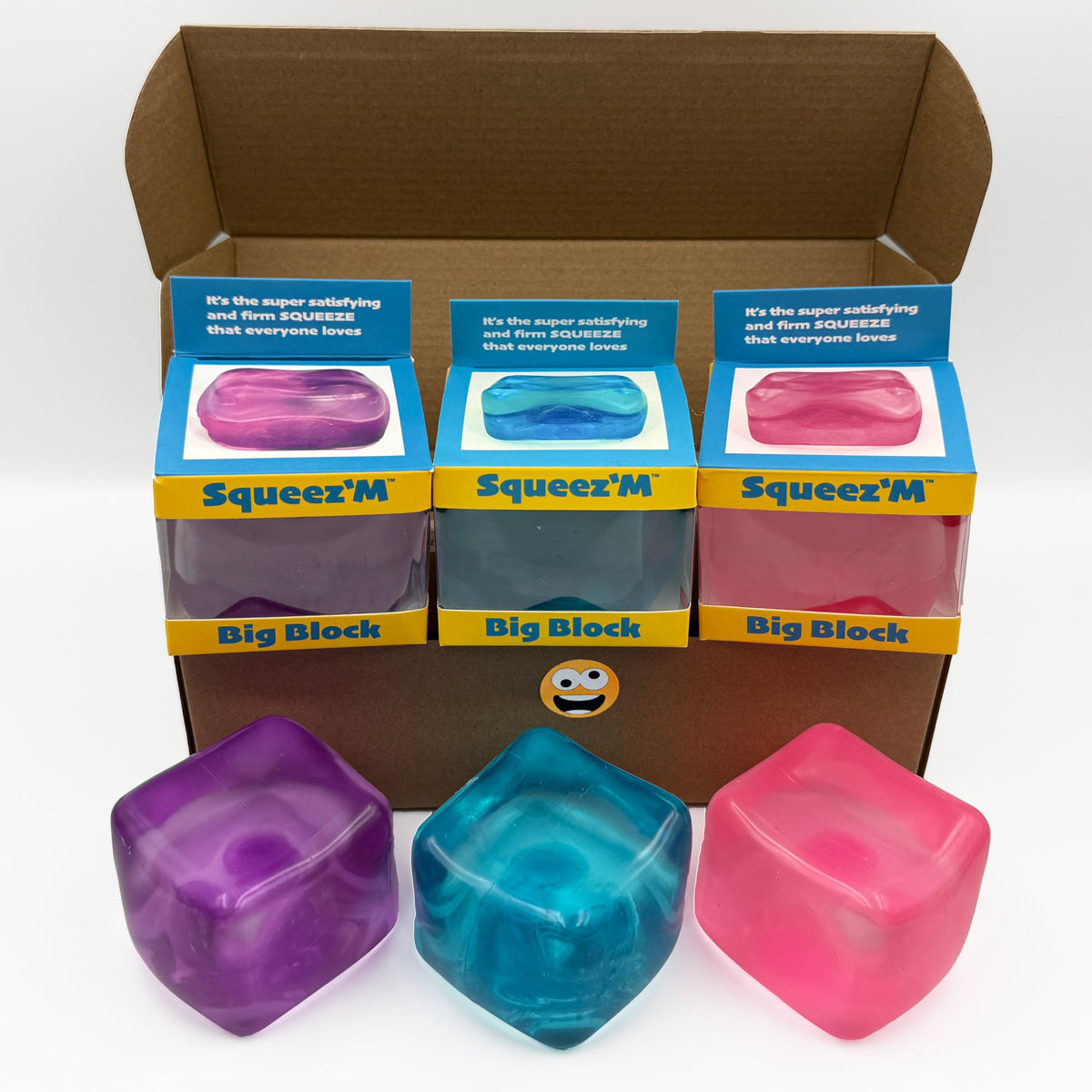 Original BigBlok Premium Stress Cube 2 Pack, Squishy Fidget Toy, Adults