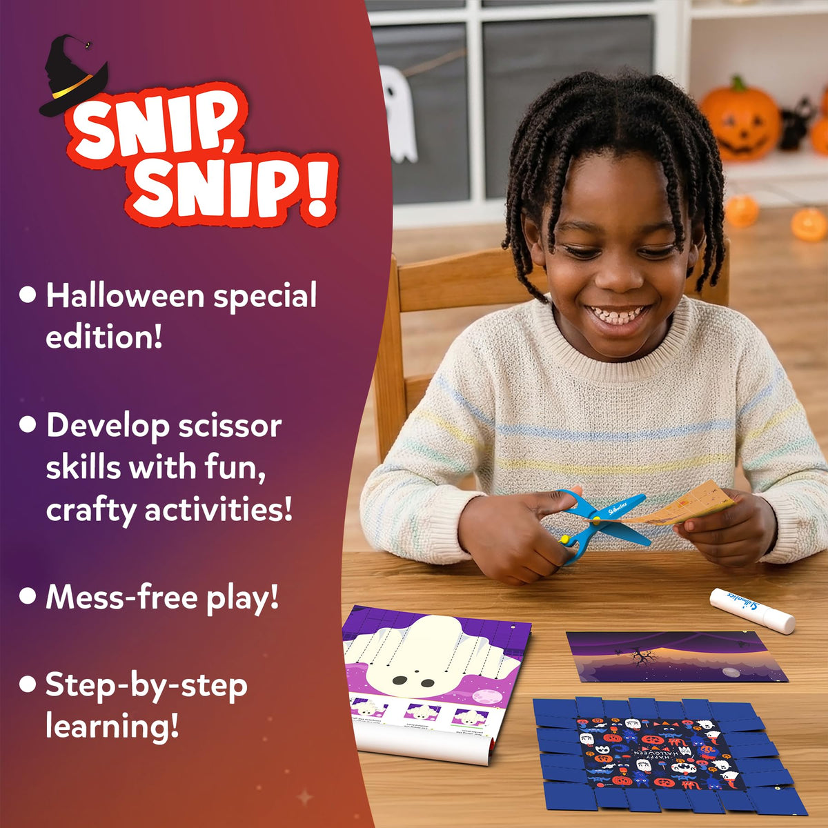 Skillmatics Snip Snip, Scissor Skills, Felt Craft Activity, Gift for Kids