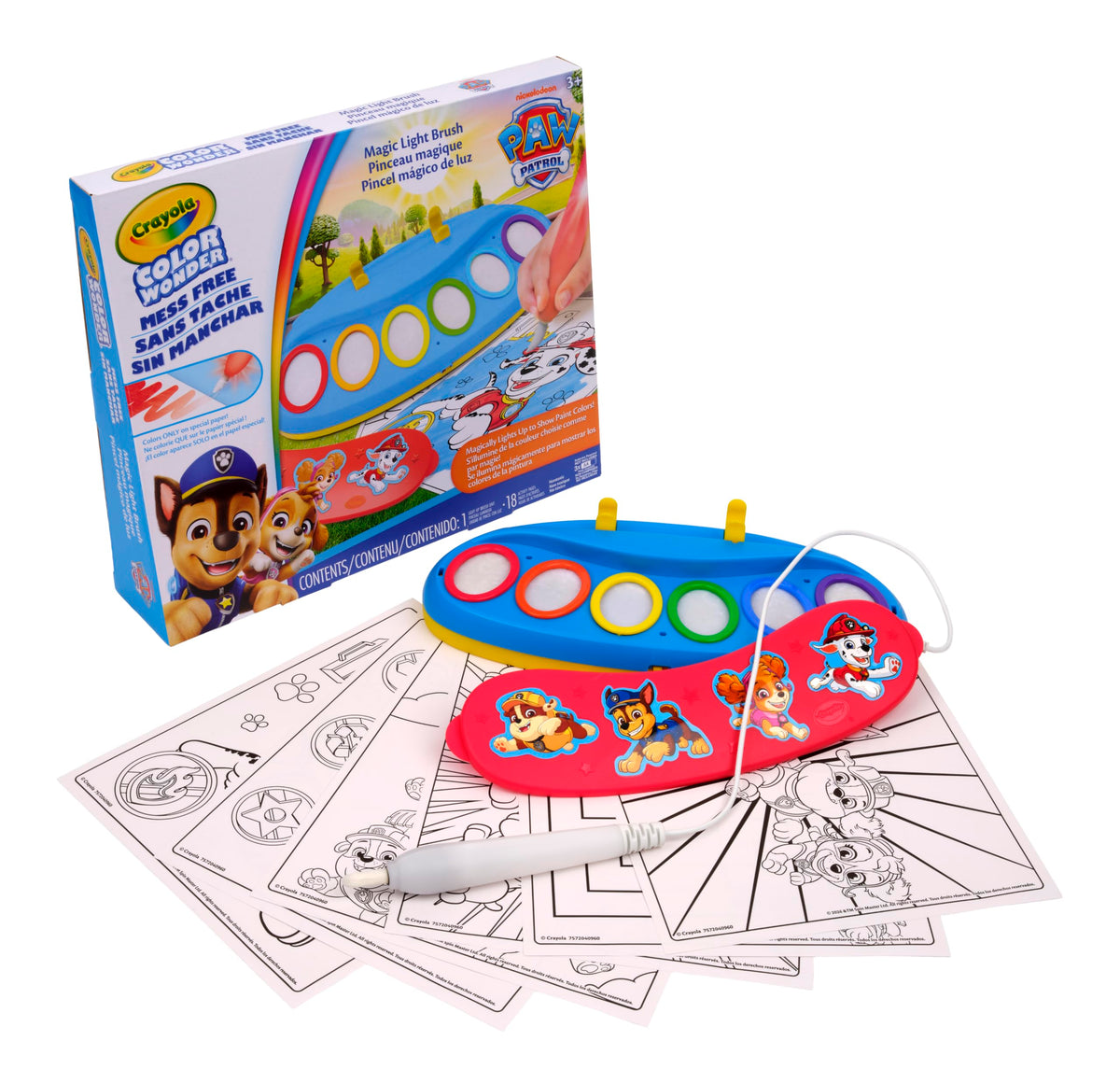 Crayola Ms Rachel Color Wonder Magic Light Brush, Mess Free Coloring Toy 3+