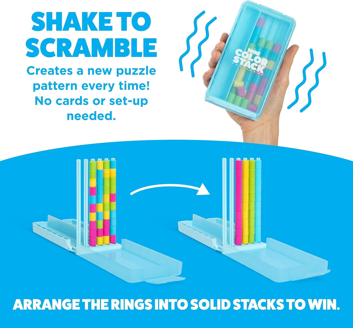 WHAT DO YOU MEME? Mini Color Stack Challenge Solo Travel Game by Relatable
