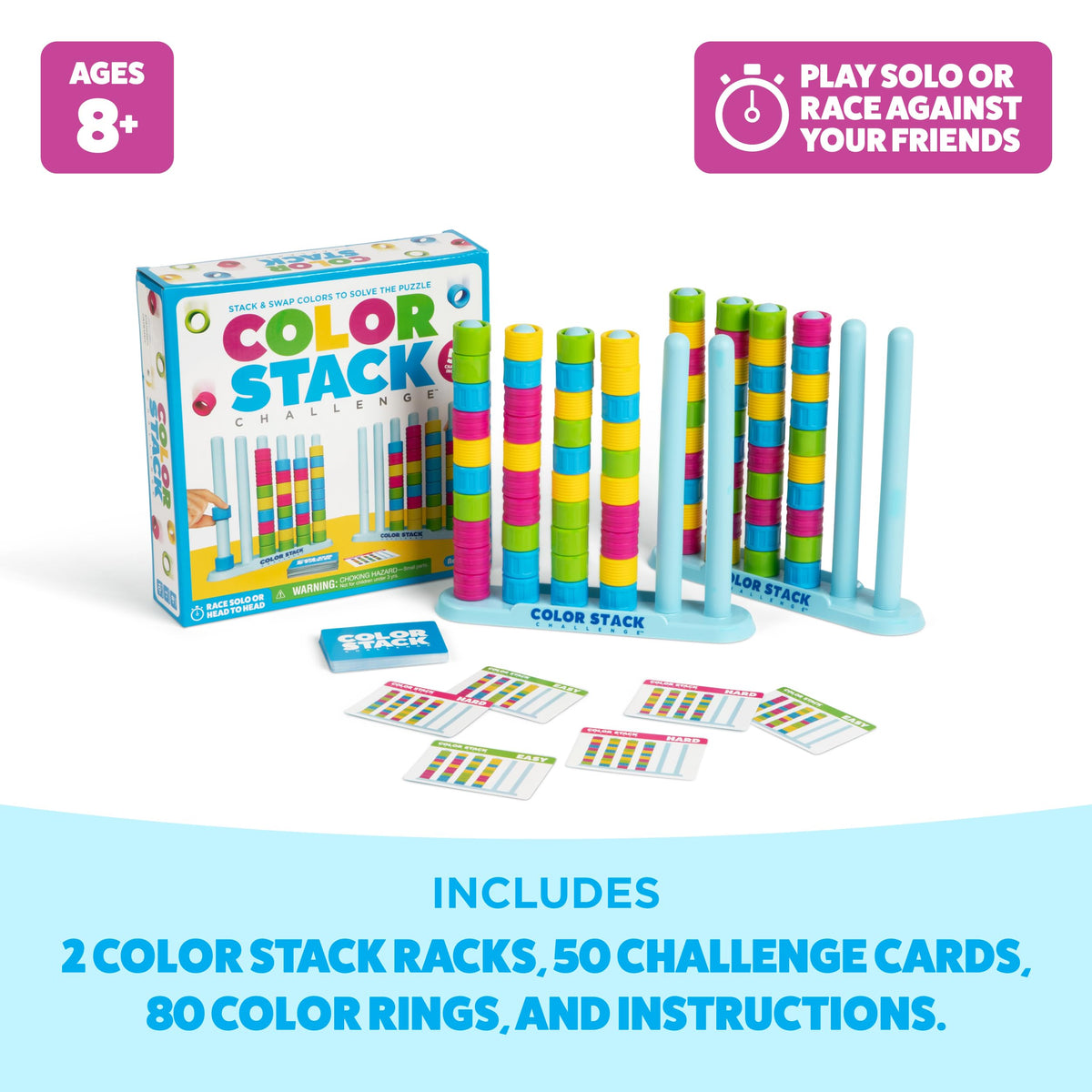WHAT DO YOU MEME? Mini Color Stack Challenge Solo Travel Game by Relatable