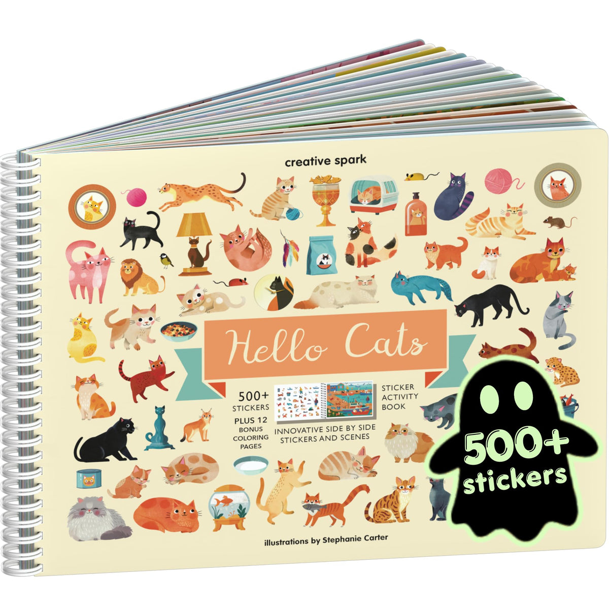 Cupkin Spooky Village Halloween Coloring & Sticker Book | 300+ Stickers