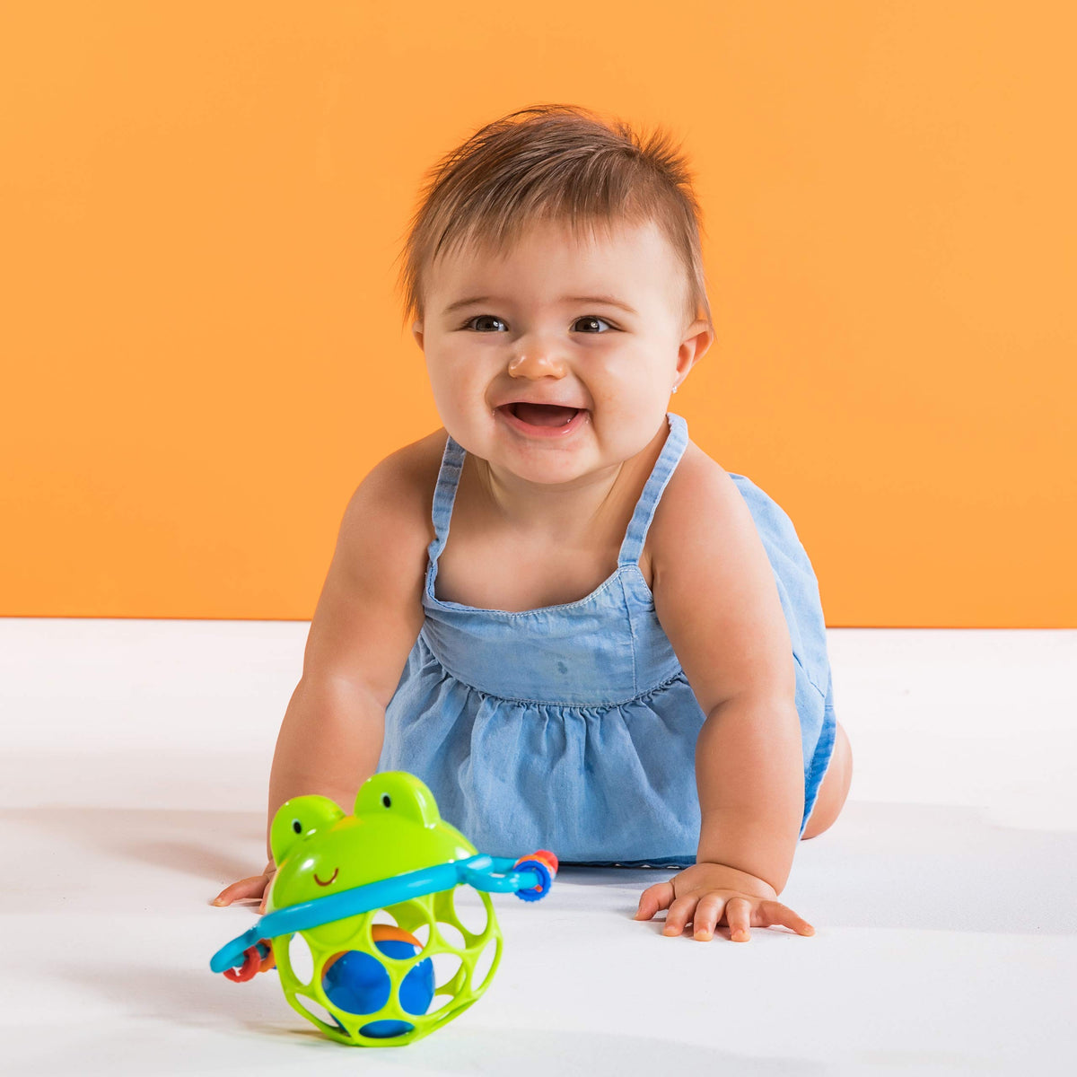 Bright Starts Oball Grippin' Goals Rattle Soccer Ball - Black & White, Easy-Grasp Toy for Newborn and Up