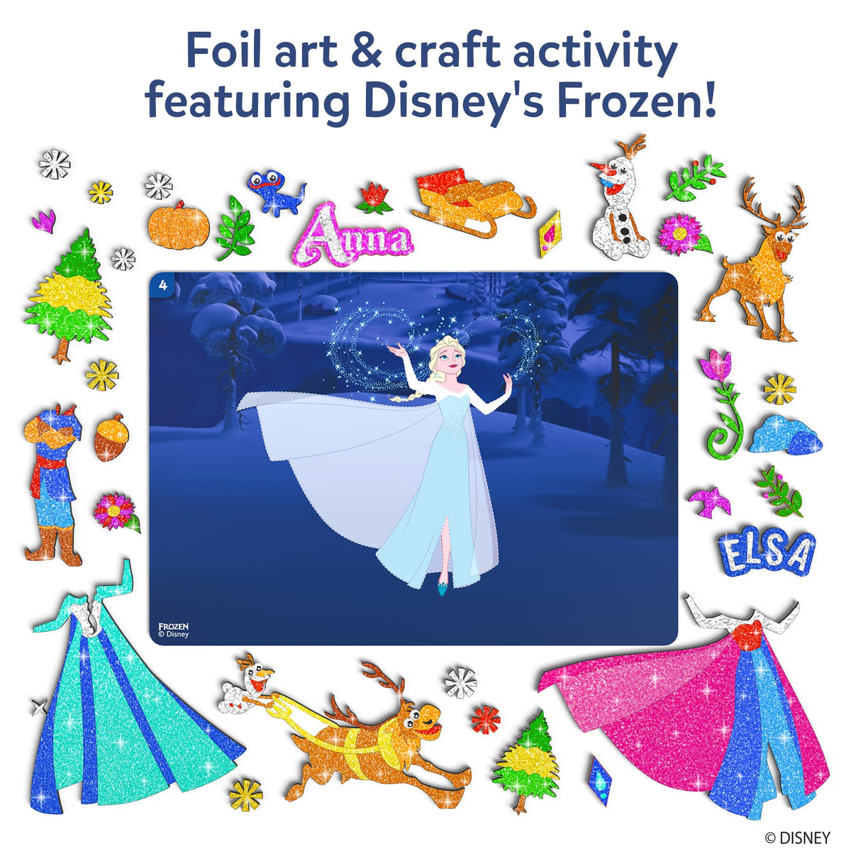 Skillmatics Foil Fun Disney Princess, Foil Art & Craft Kit, Gift for Kids