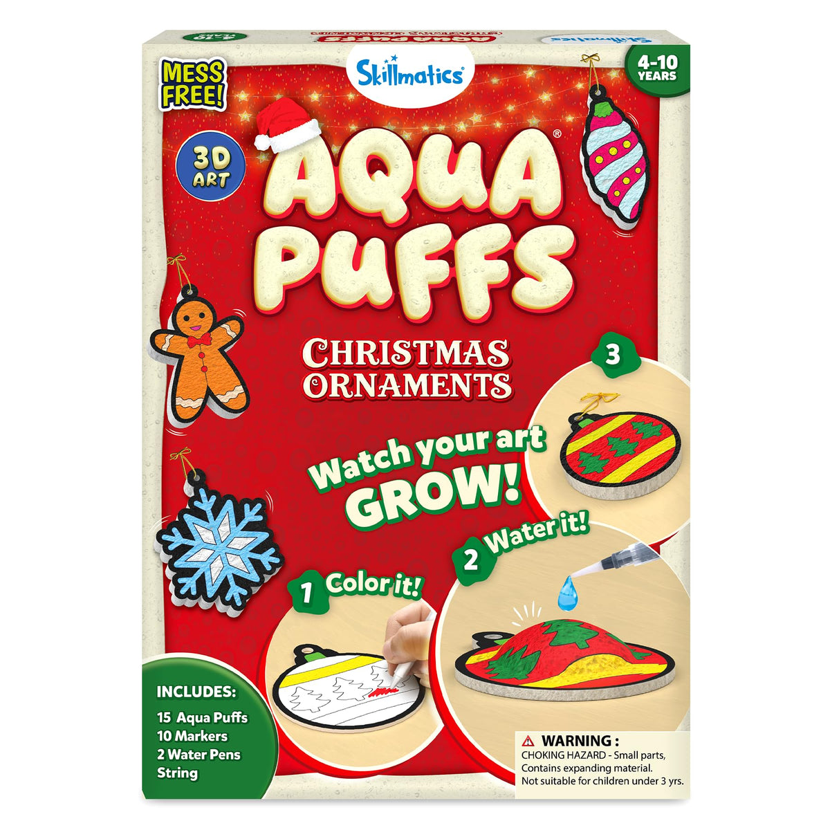 Skillmatics Aqua Puffs Unicorns, Art & Craft Gift for Kids, Paint by Number