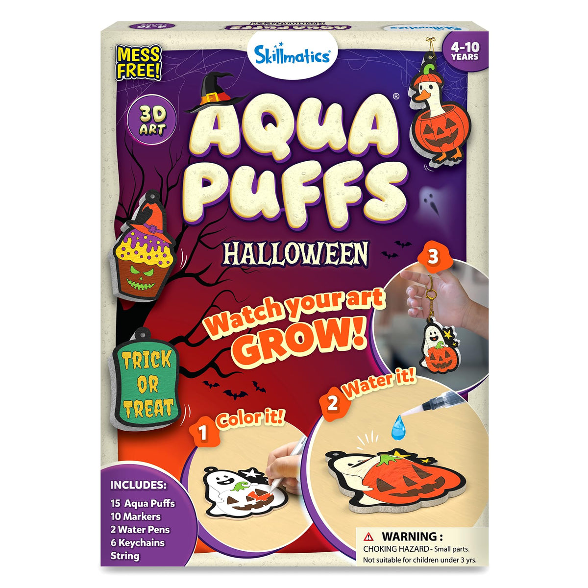 Skillmatics Aqua Puffs Unicorns, Art & Craft Gift for Kids, Paint by Number