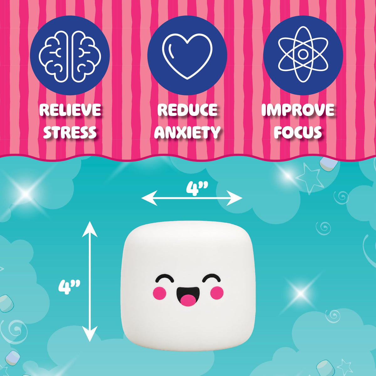 Squeeze Please Scented Marshmallow Stress Relief Sensory Fidget Squishy Toy