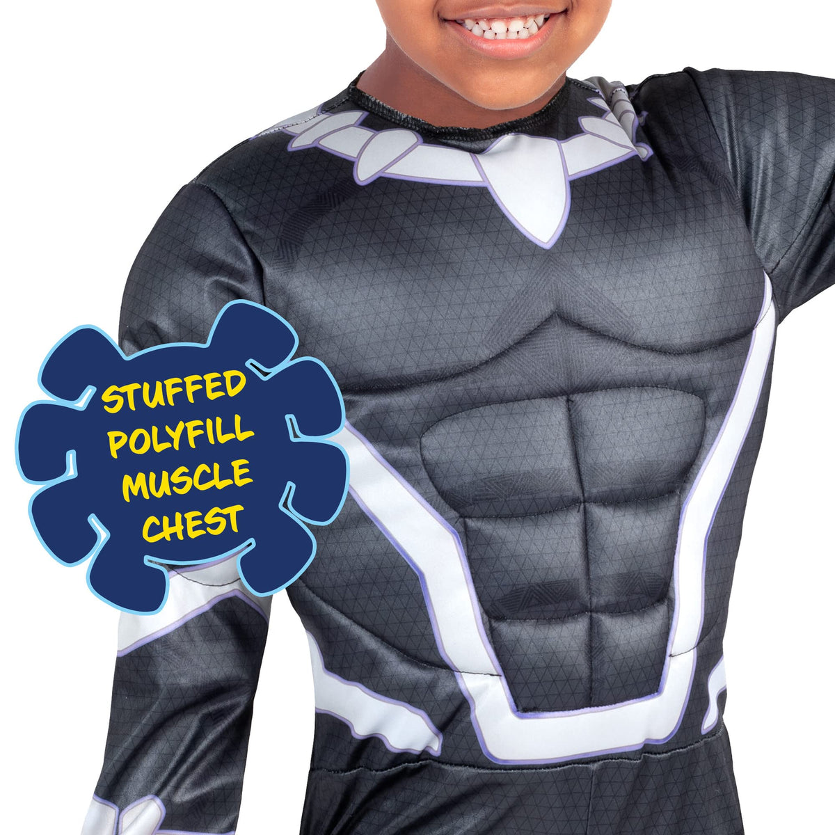 MARVEL Official Toddler Deluxe Halloween Costume - Premium Quality Padded Jumpsuit and Fabric Headpiece (3T-4T)