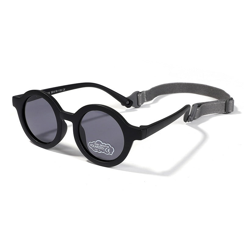 Silicone sunglasses for children aged 0-3, cute baby polarized outdoor sunglasses with UV protection