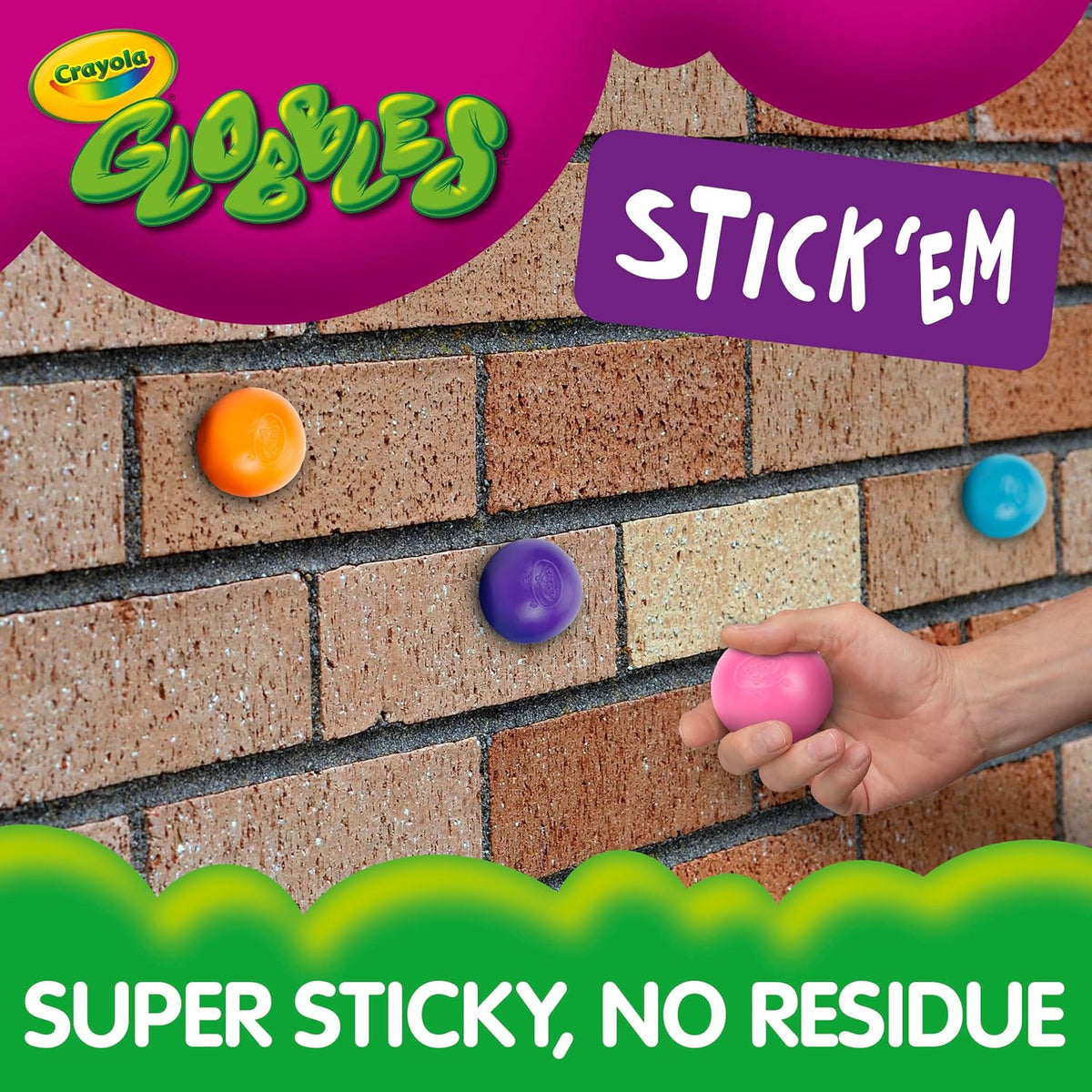 Crayola Globbles Fidget Toy, 6ct, Sticky Stress Ball, Kid Stocking Stuffers