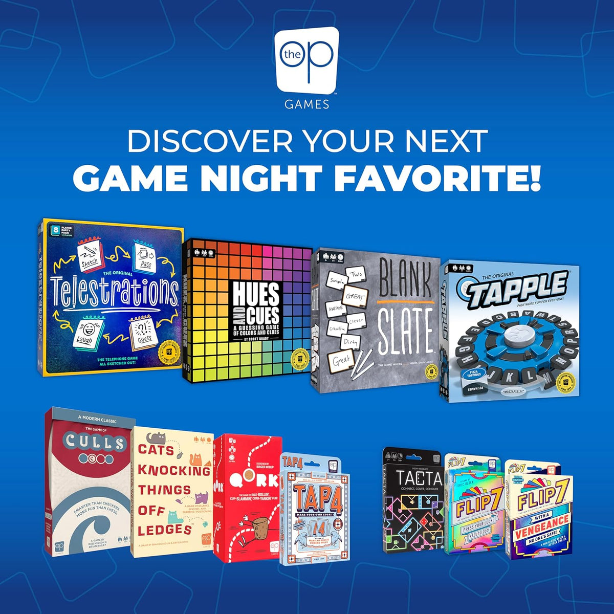 USAOPOLY Flip 7 Card Game, The Ultimate Blend of Press Your Luck Strategy