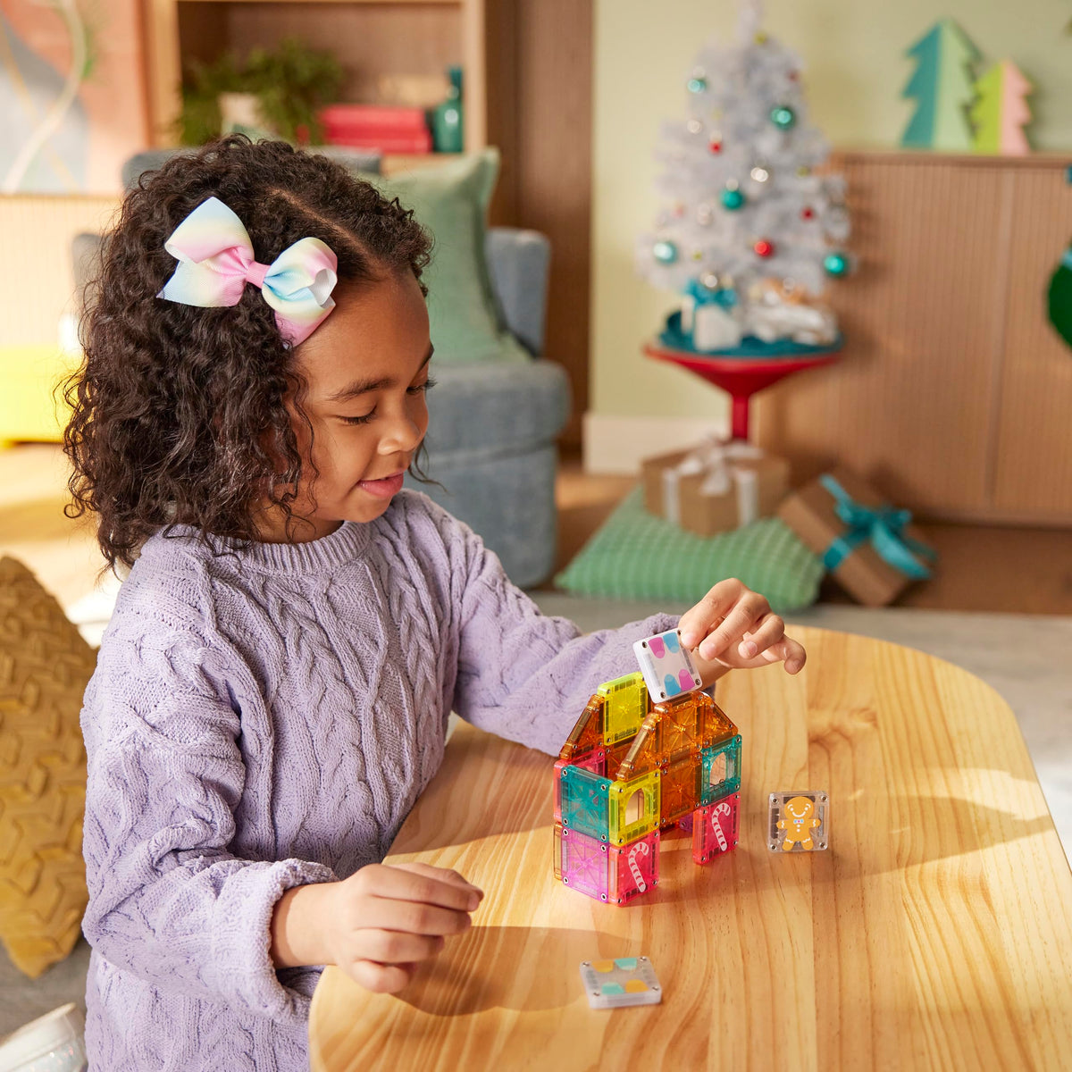 MAGNA-TILES microMAGS 24-Piece Spooky Travel Set, The Original Magnetic Building Brand