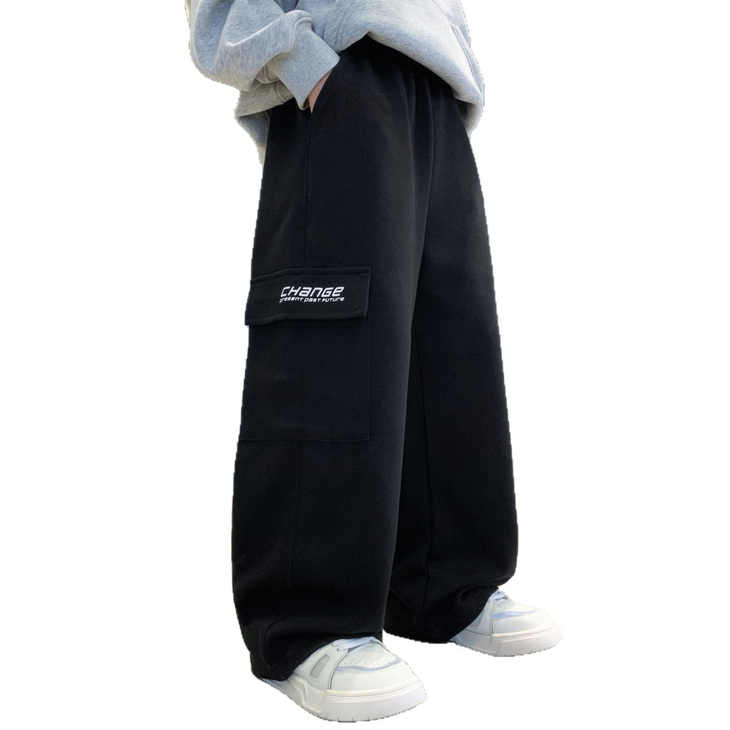 Casual Cargo Pants for Boys,Mid to Large Size, Sporty Style, Comfortable Sweatpants
