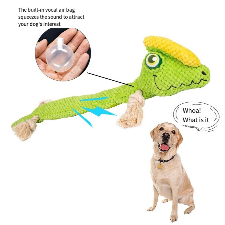 Pet dog toys with sound bite resistanc teeth cleaning interactive puzzle solving large dog hidden food puzzle toys