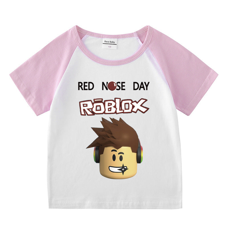 Children's summer short sleeved T-shirt