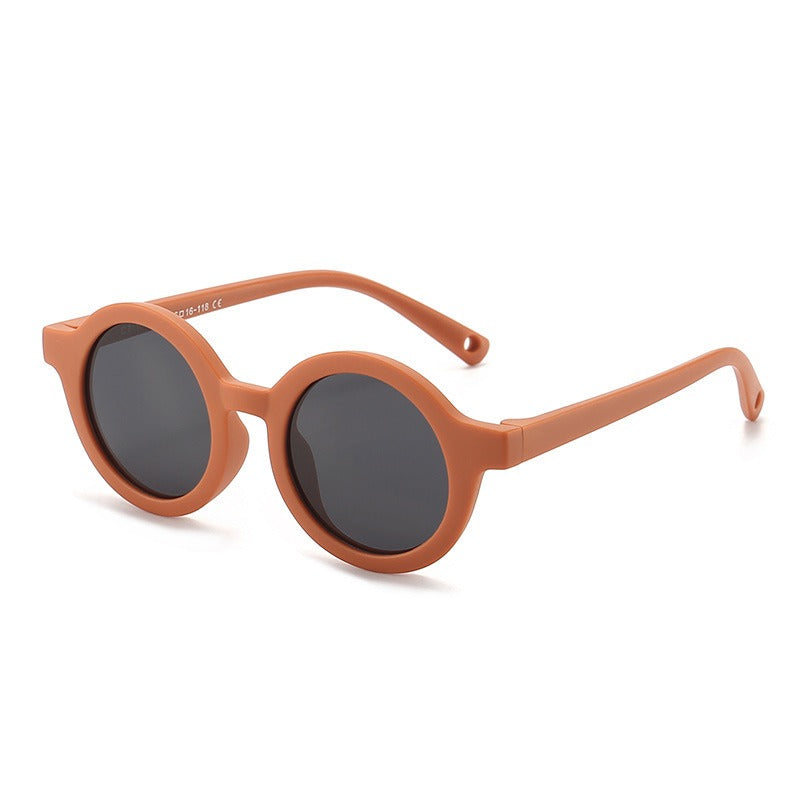 Silicone sunglasses for children aged 0-3, cute baby polarized outdoor sunglasses with UV protection