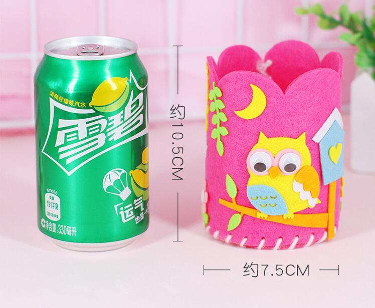 5Pcs/Set Kids DIY Craft Pencil Holder Educational Toys For Children Creative Handwork Pen Container Arts And Crafts Toys Gifts